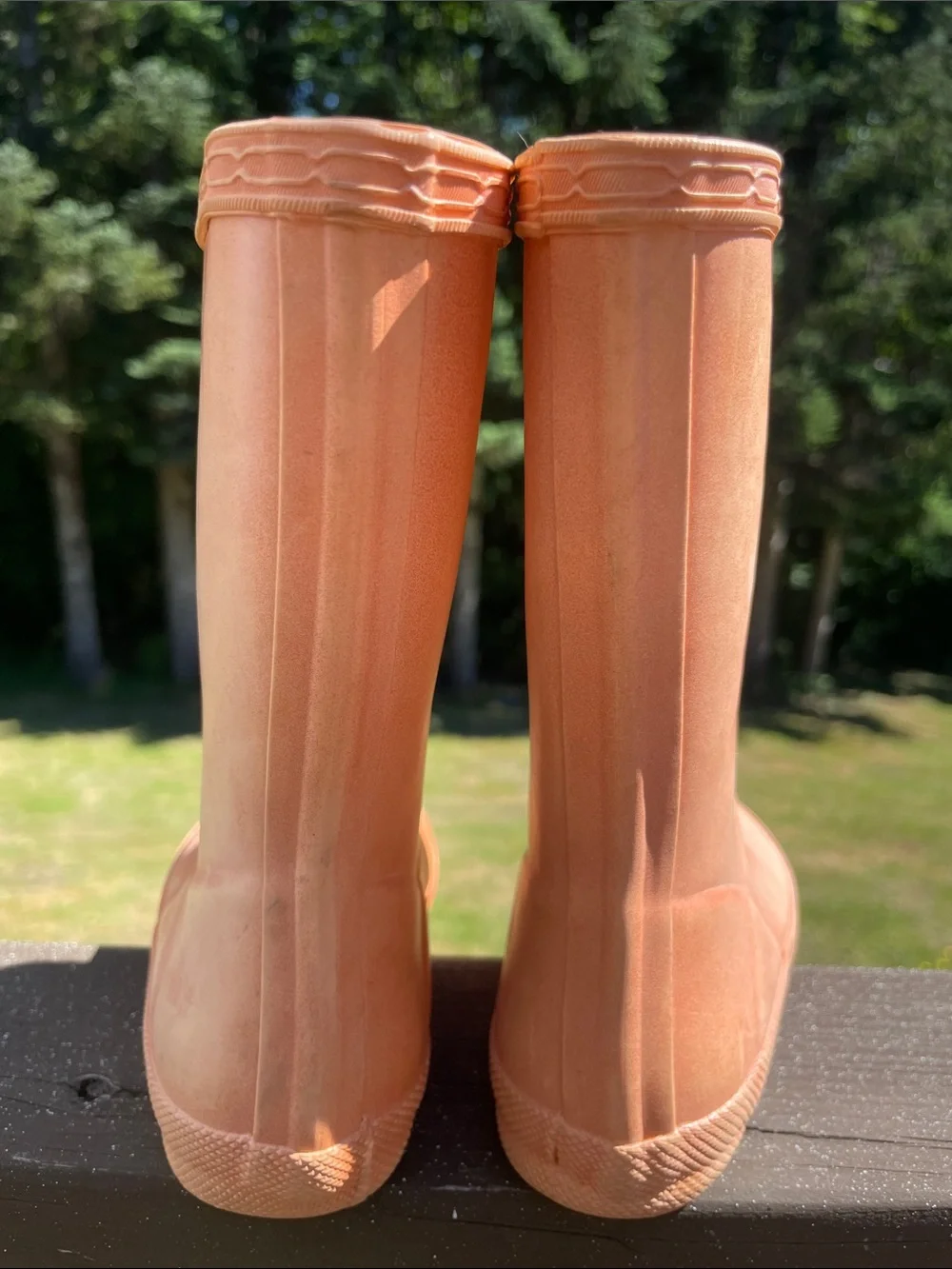 Hunter Kids Peach Rain Boots - Size 8/9